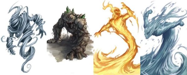 Элементали огня воды земли воздуха