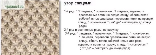 Узор Жемчужная путанка схема