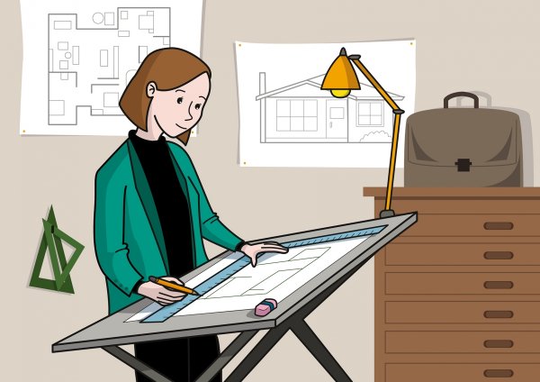 Профессия Архитектор иллюстрация