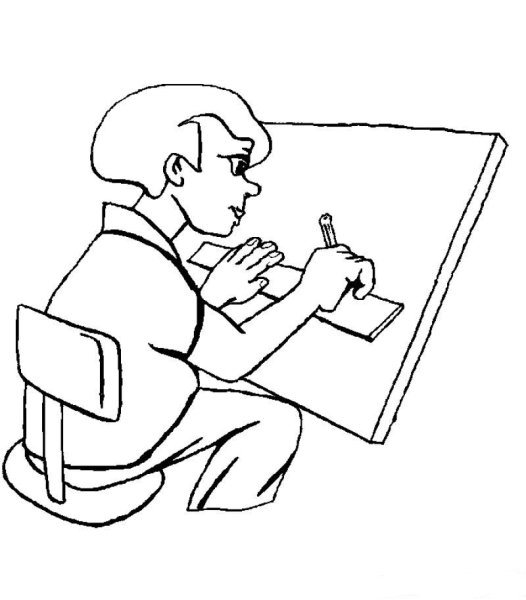 Профессия инженер раскраска