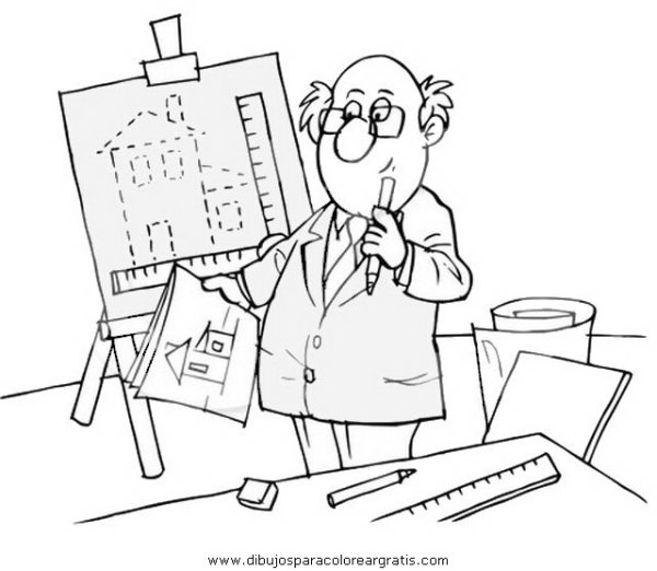 Раскраска профессии Архитектор