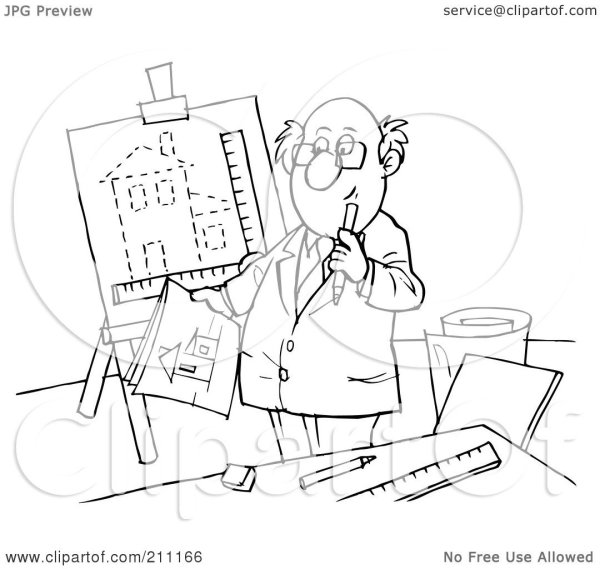 Раскраска профессии Архитектор