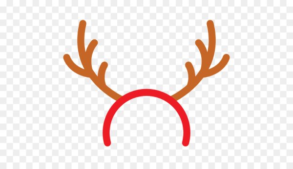 Новогодние Оленьи рожки без фона