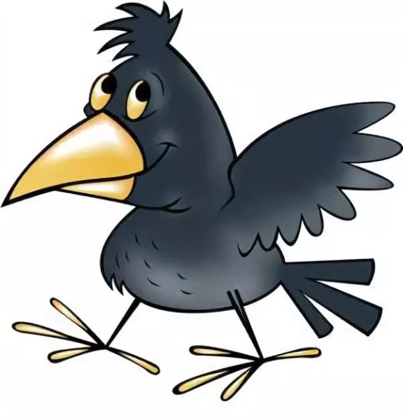 Рисунок вороны для детей