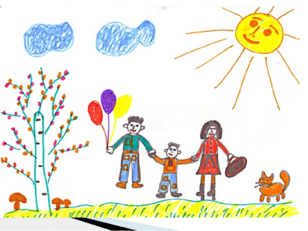 Детские рисунки моя семья