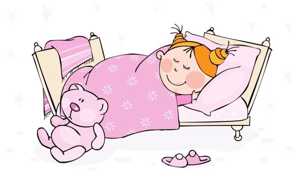 Детск спят в кроаьках мультяшные