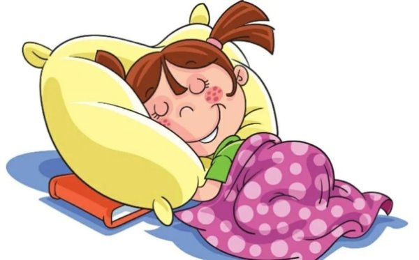 Спящий ребенок на подушке мультяшный