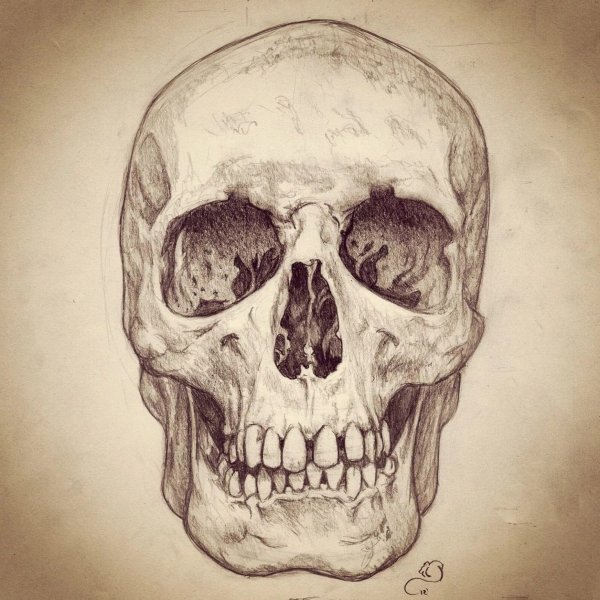 Череп для рисования