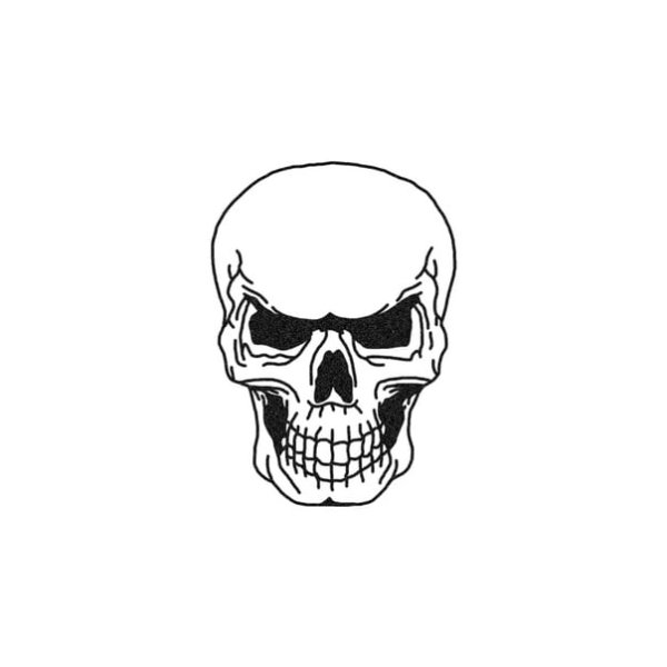 Череп сбоку рисунок