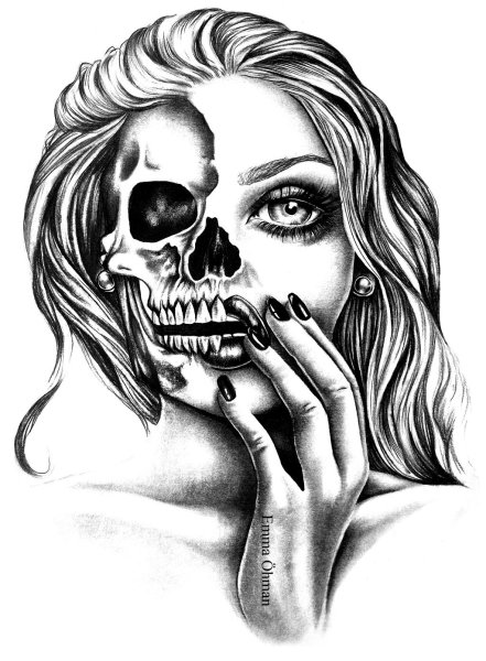 Череп рисунок