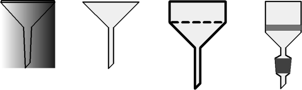 Воронки химические рисунок