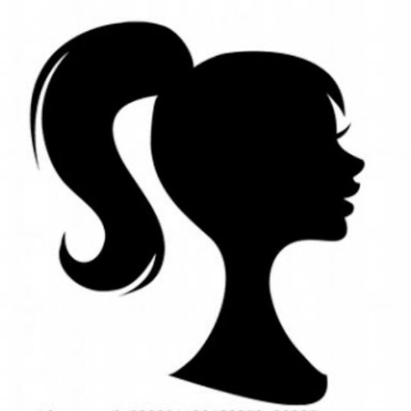 Силуэт девушки с волосами