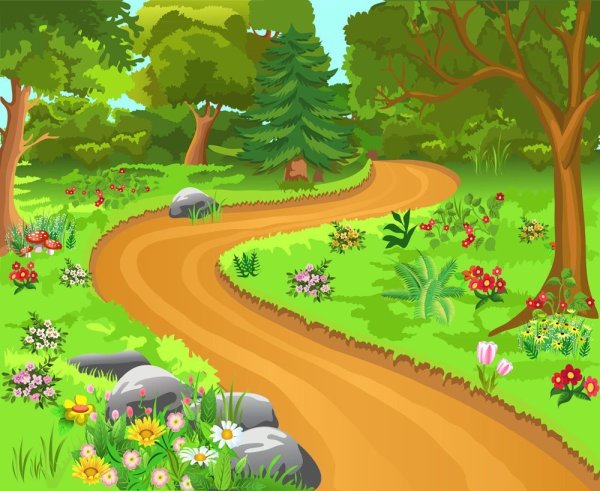 Дорожка в лесу для детей