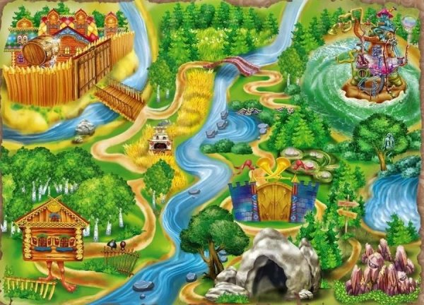 Карта Тридевятого царства тридесятого государства