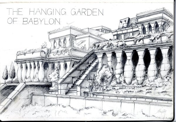Висячие сады Семирамиды архитектура