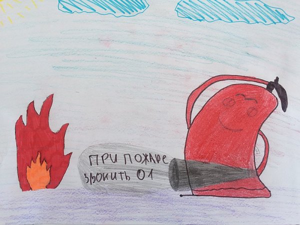 Рисунок Неопалимая Купина пожарная безопасность