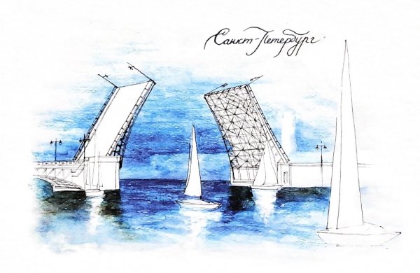 Вышивка Дворцовый мост Овен