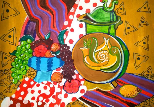 Борис Кустодиев декоративный натюрморт