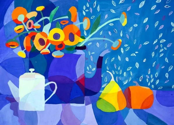 Контрастный декоративный натюрморт