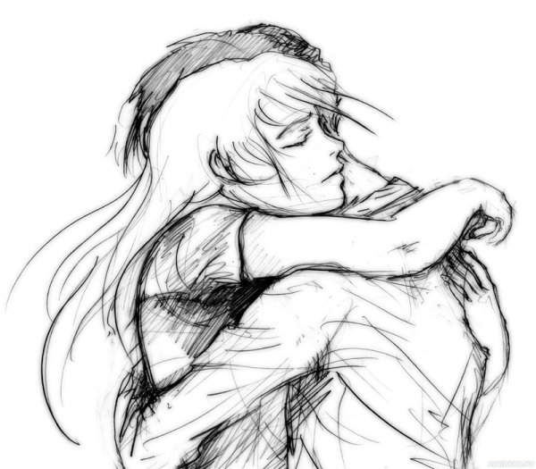 Объятия карандашом