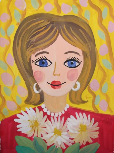 Портрет мамы детский