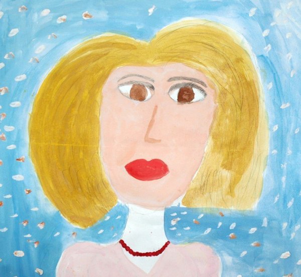 Рисунок на тему портрет мамы