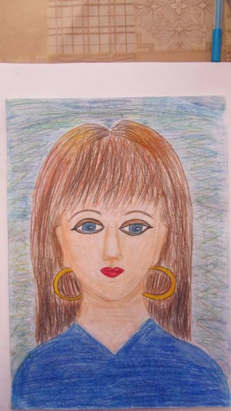 Рисование мамин портрет