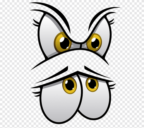 Злые мультяшные глаза