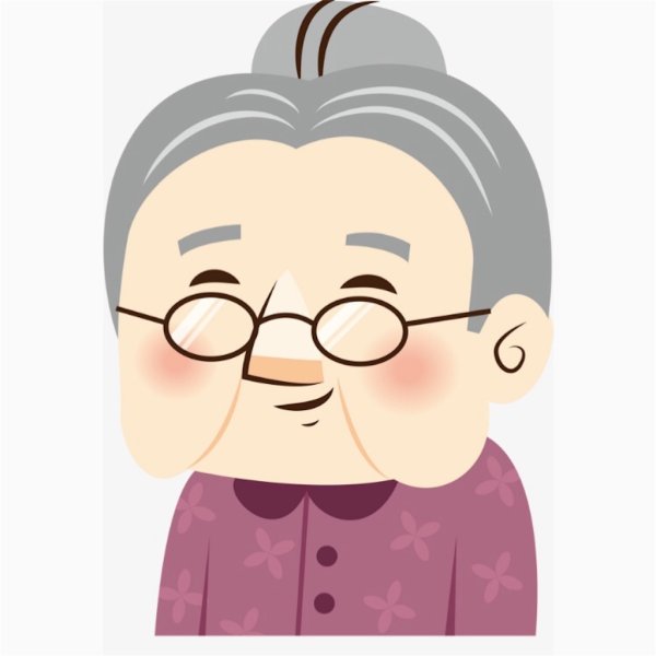 Бабуля мультяшная