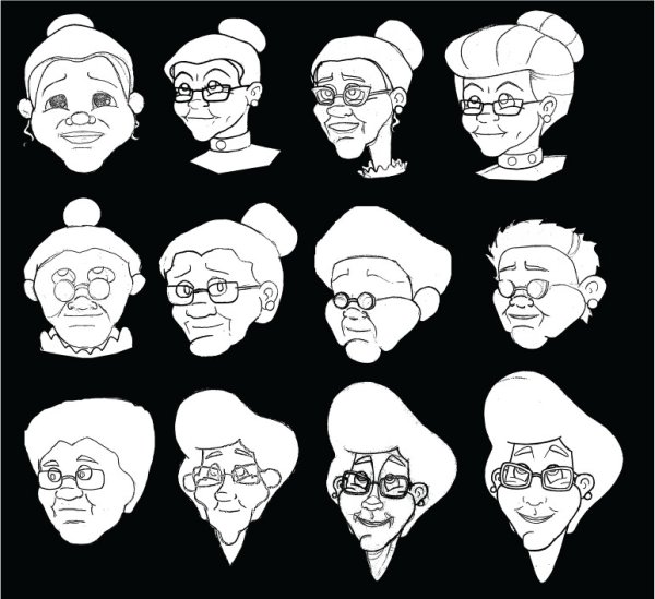 Старушка референс