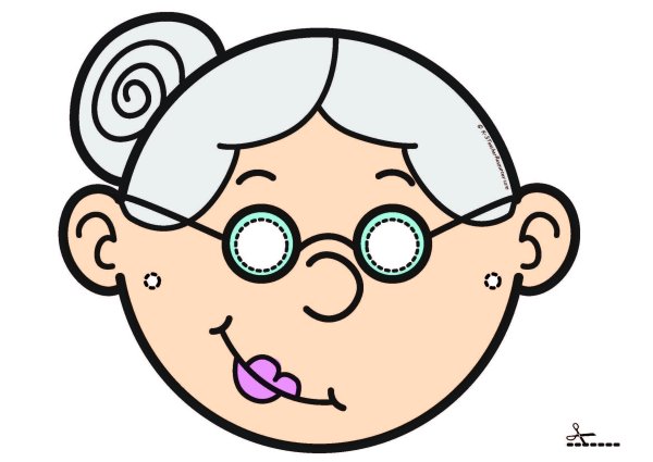 Маска бабушка для детей