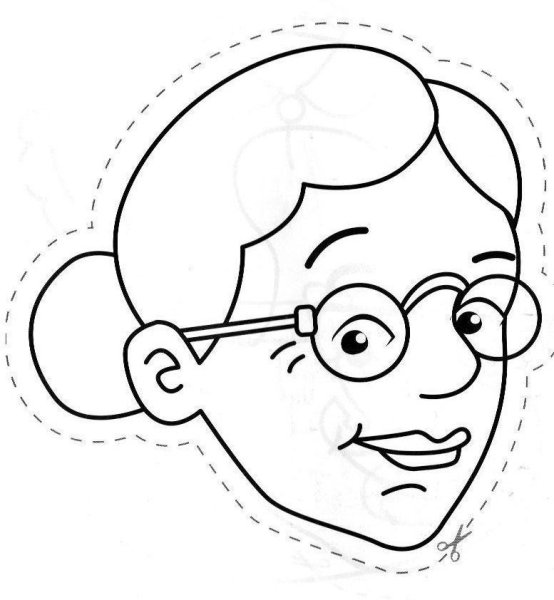 Портрет бабушки раскраска