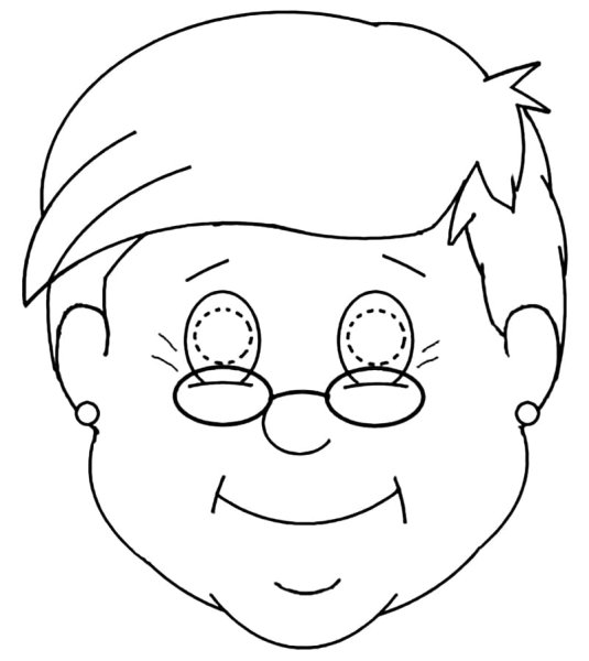 Лицо дедушки раскраска