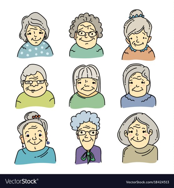 Бабушка зарисовка