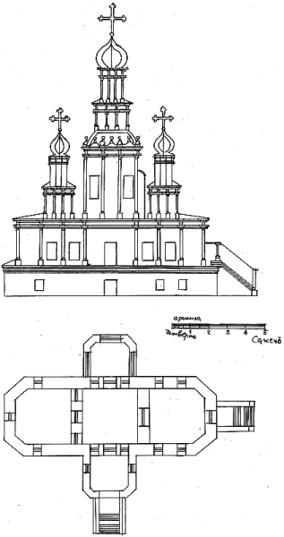 Церковь Покрова в Филях план