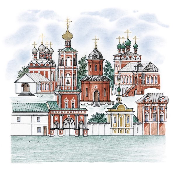 Высокопетровский монастырь зарисовки