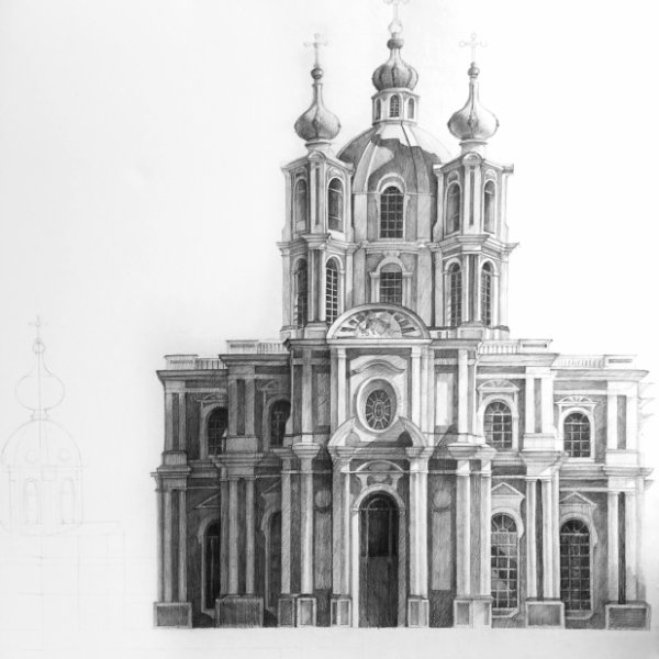 Смольный собор фасад
