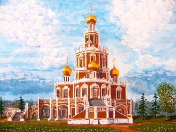 Церковь Покрова в Филях нарышкинское Барокко