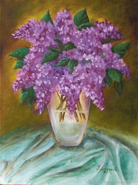 Иллюстрация к романсу Рахманинова сирень