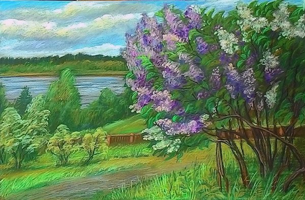 Нарисовать сирень Рахманинова