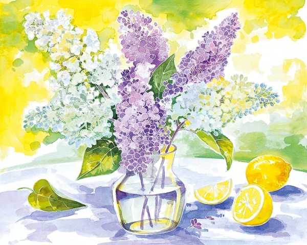 Иллюстрация к романсу сирень