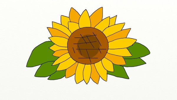 Цветок подсолнуха для детей