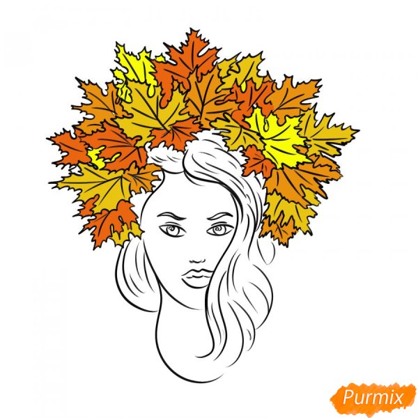 Очертания лица девушки осени