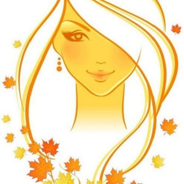 Силуэт лица осени