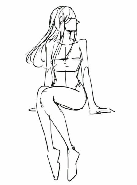 Сидящая поза для рисования