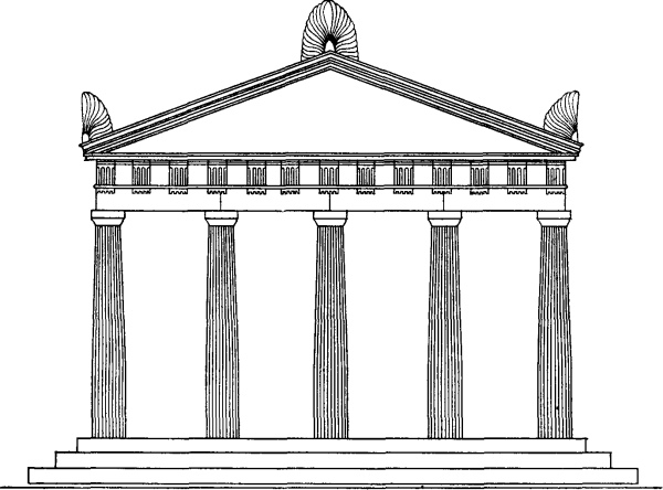 Древняя Эллада фасад античного храма