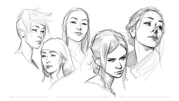 Портретные позы для рисования