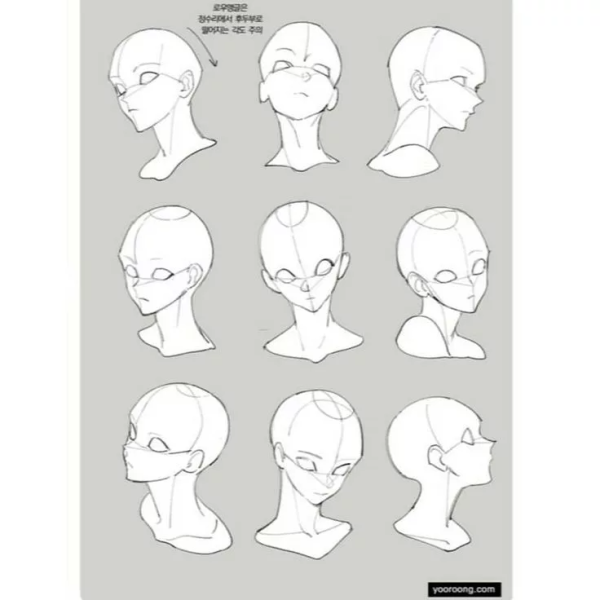 Лицо в профиль референс аниме