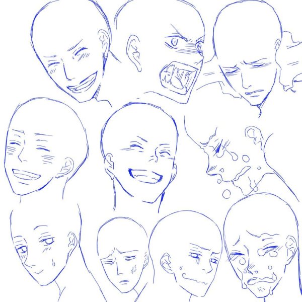 Позы для рисования с лицом