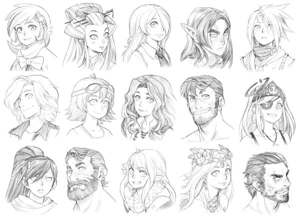Скетчи персонажей